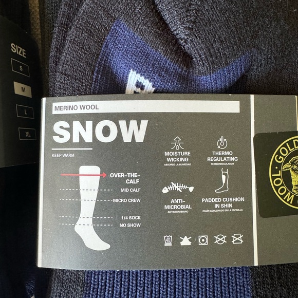 GoldArmor Merino Wool Socks 2pair Size M - Picture 5 of 5